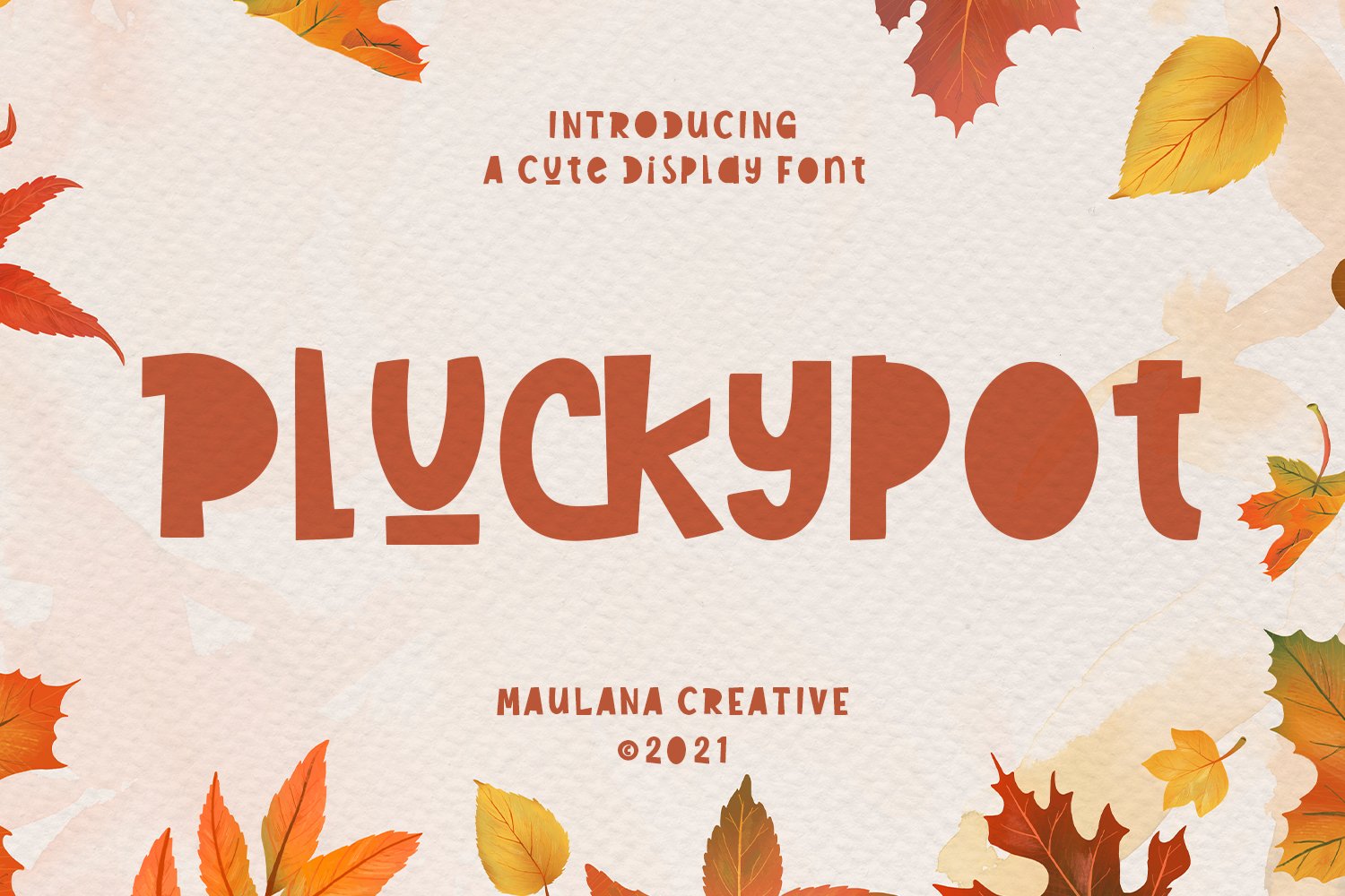 Pluckypot Cute Display Font cover image.