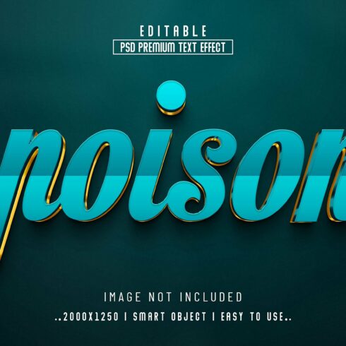 Posion 3D Editable psd Text Effectcover image.