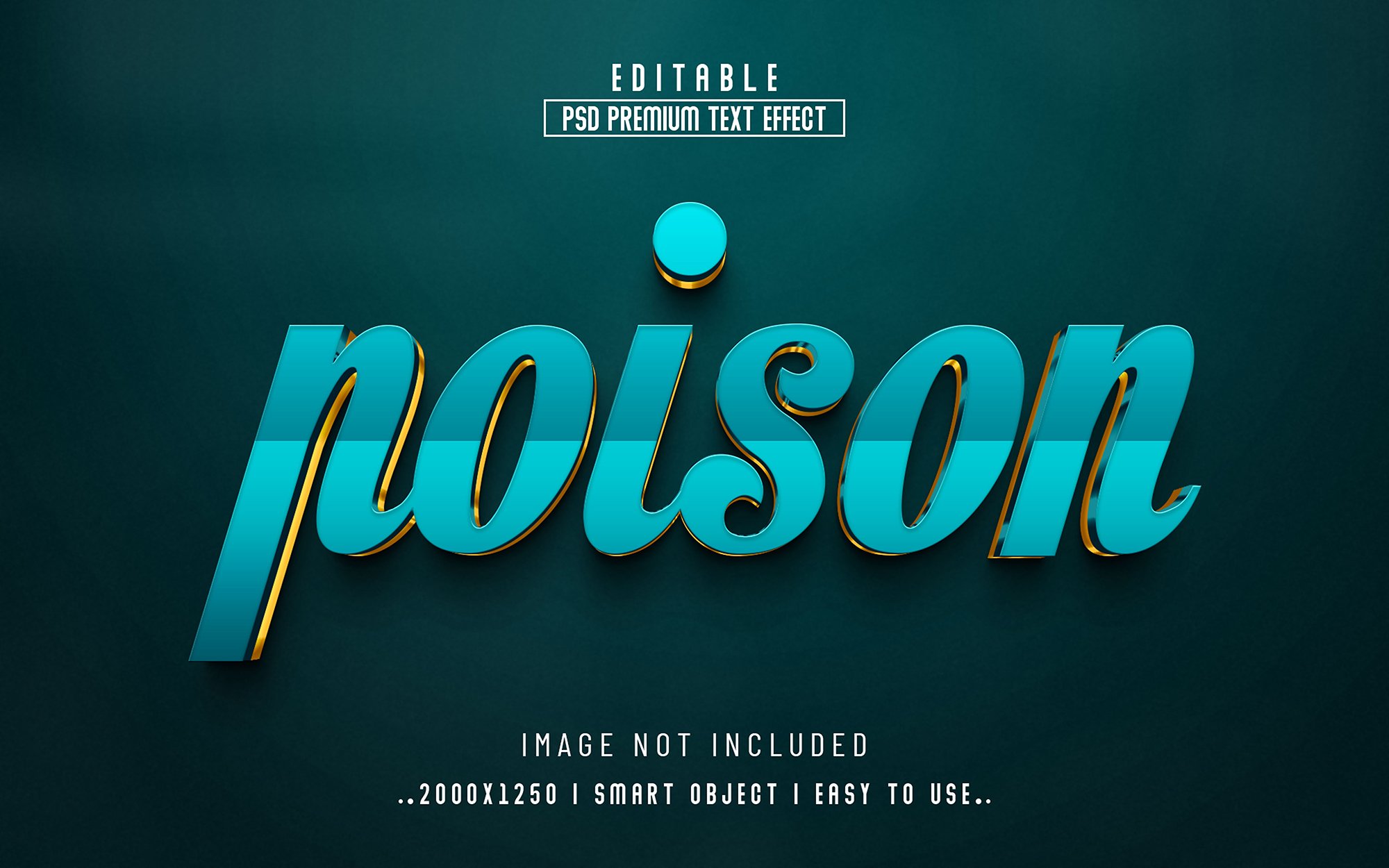 Posion 3D Editable psd Text Effectcover image.