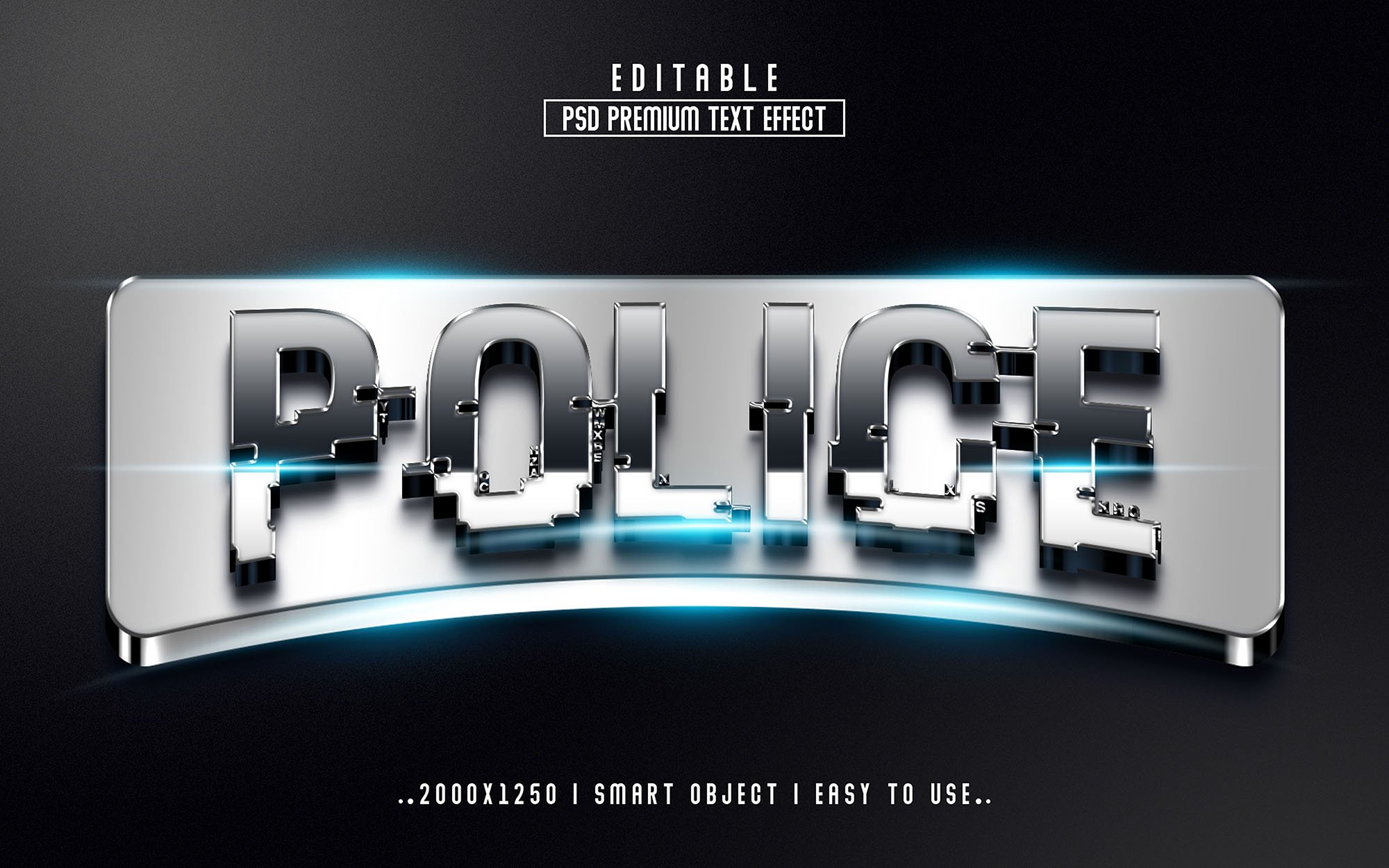 Police 3D Editable Text Effect Stylecover image.