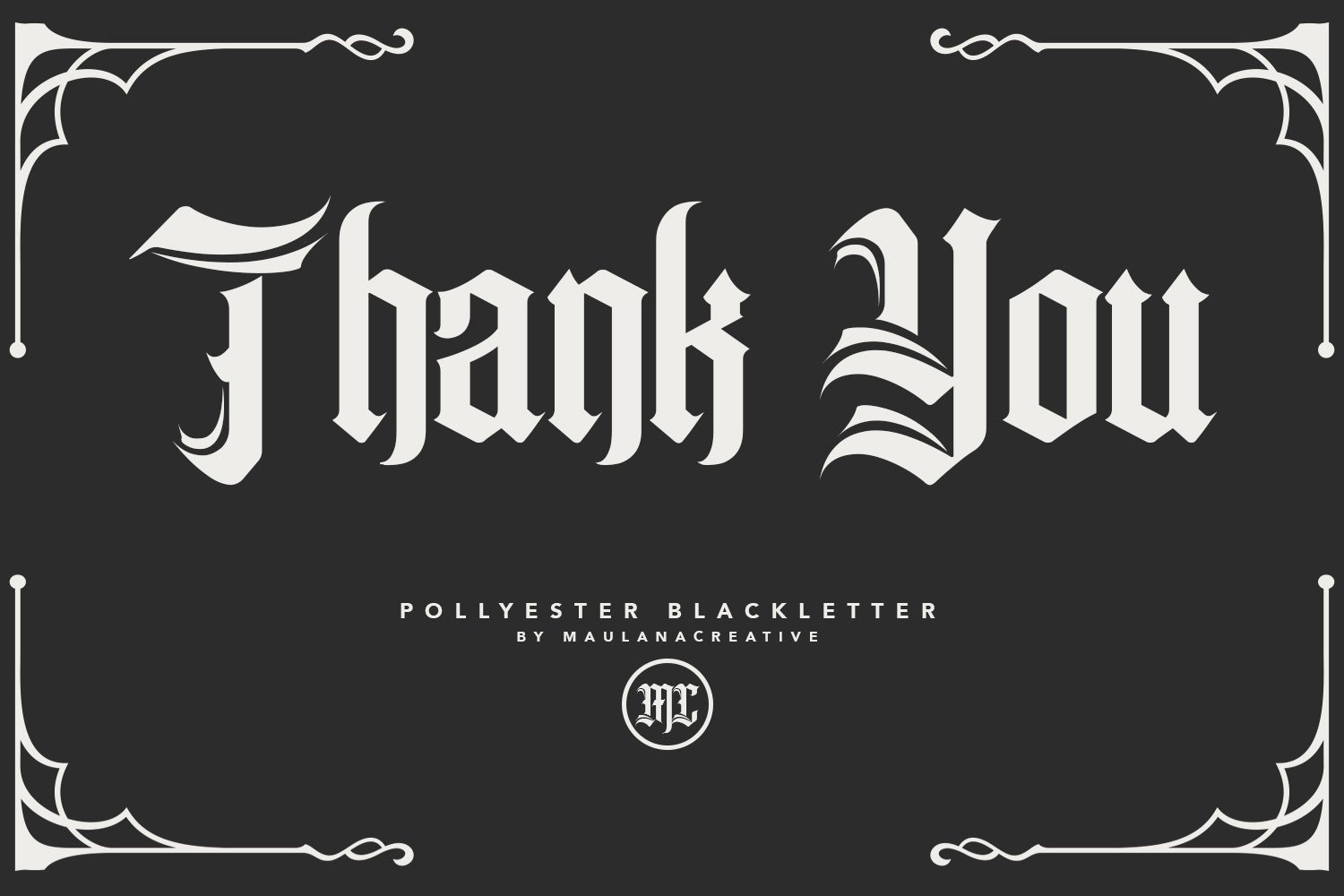 pollyester blackletter typeface 8 118