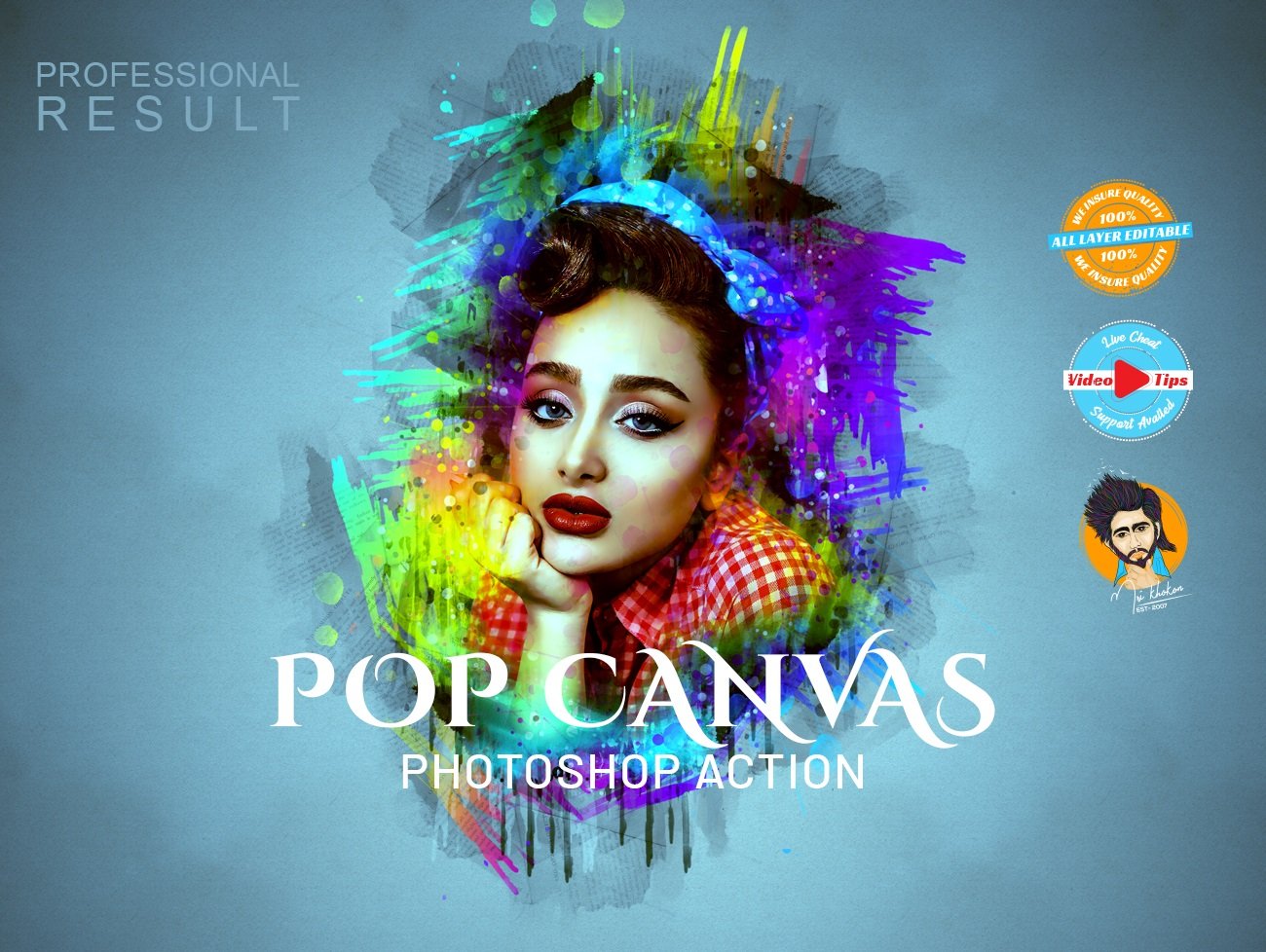 Pop Canvas Photoshop Actioncover image.