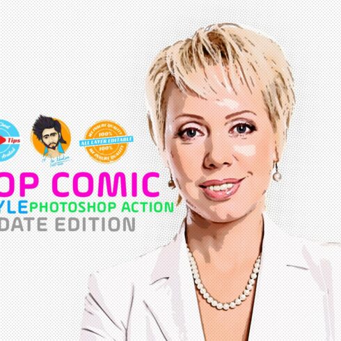 Pop Comic Style Photoshop Actioncover image.