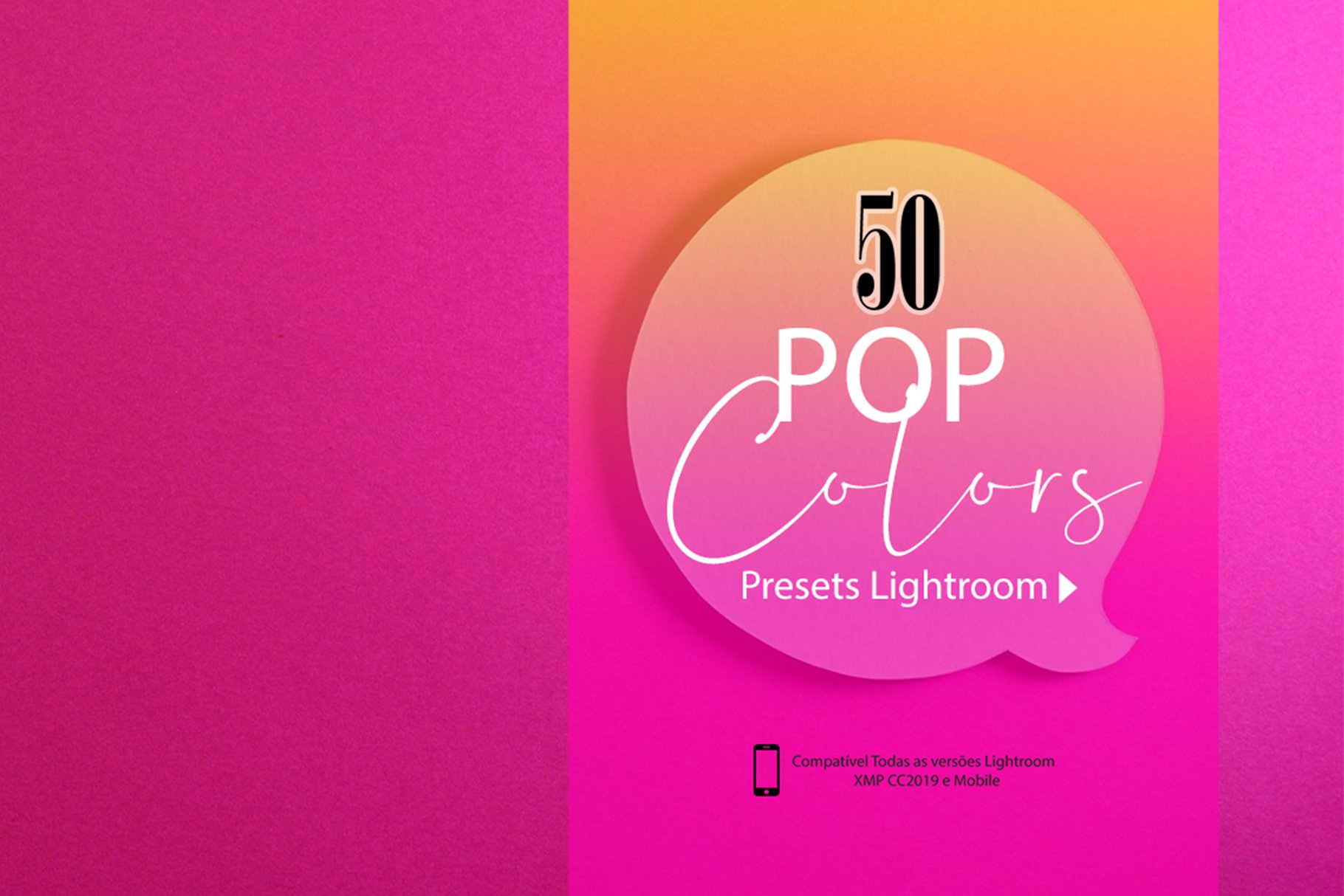 50 Presets Lightroom Pop Colors 2019cover image.