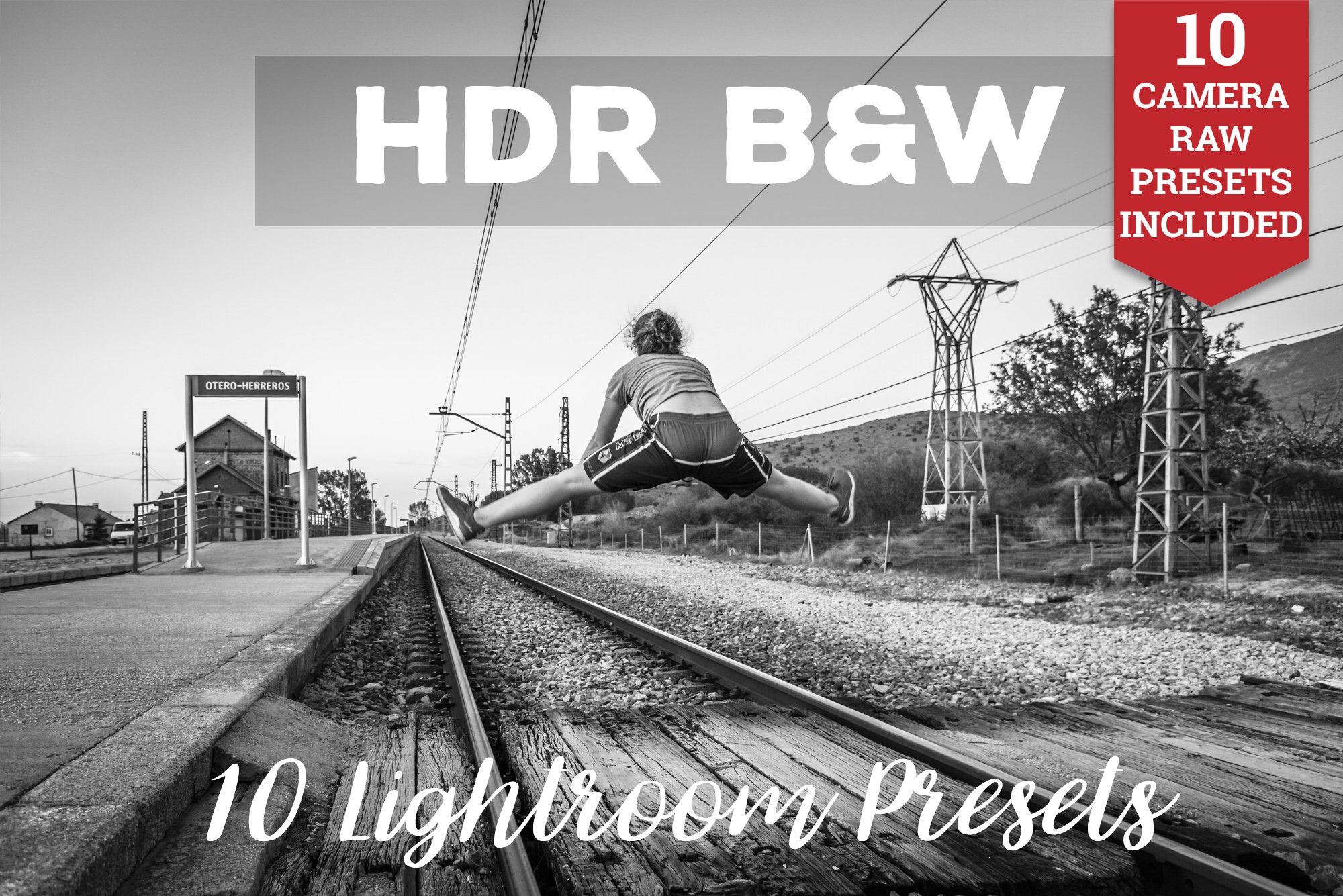 HDR Black and White Lightroom Presetcover image.