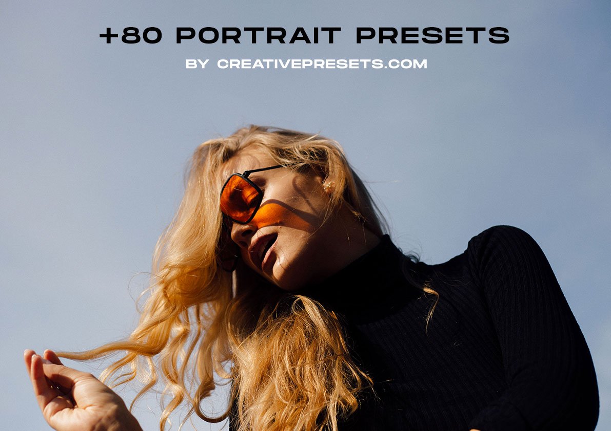 80 Portrait Lightroom Presets Bundlecover image.