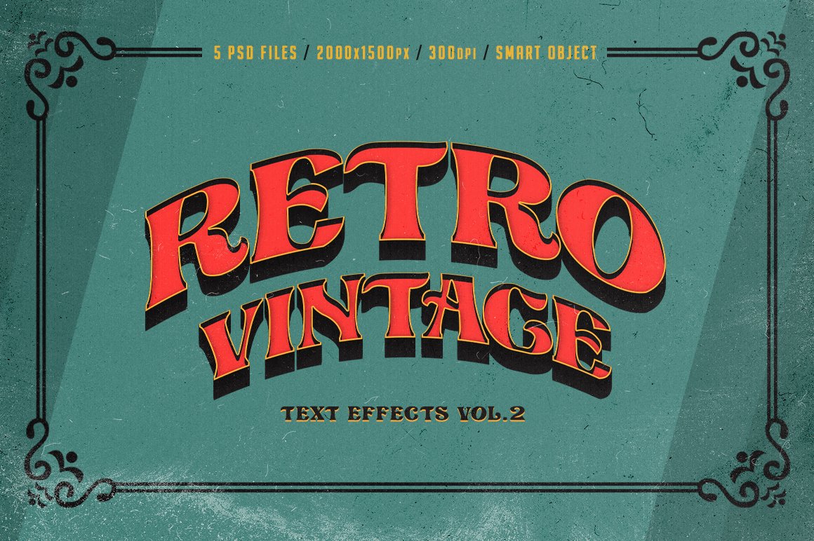 Retro Vintage Text Effects Vol.2cover image.