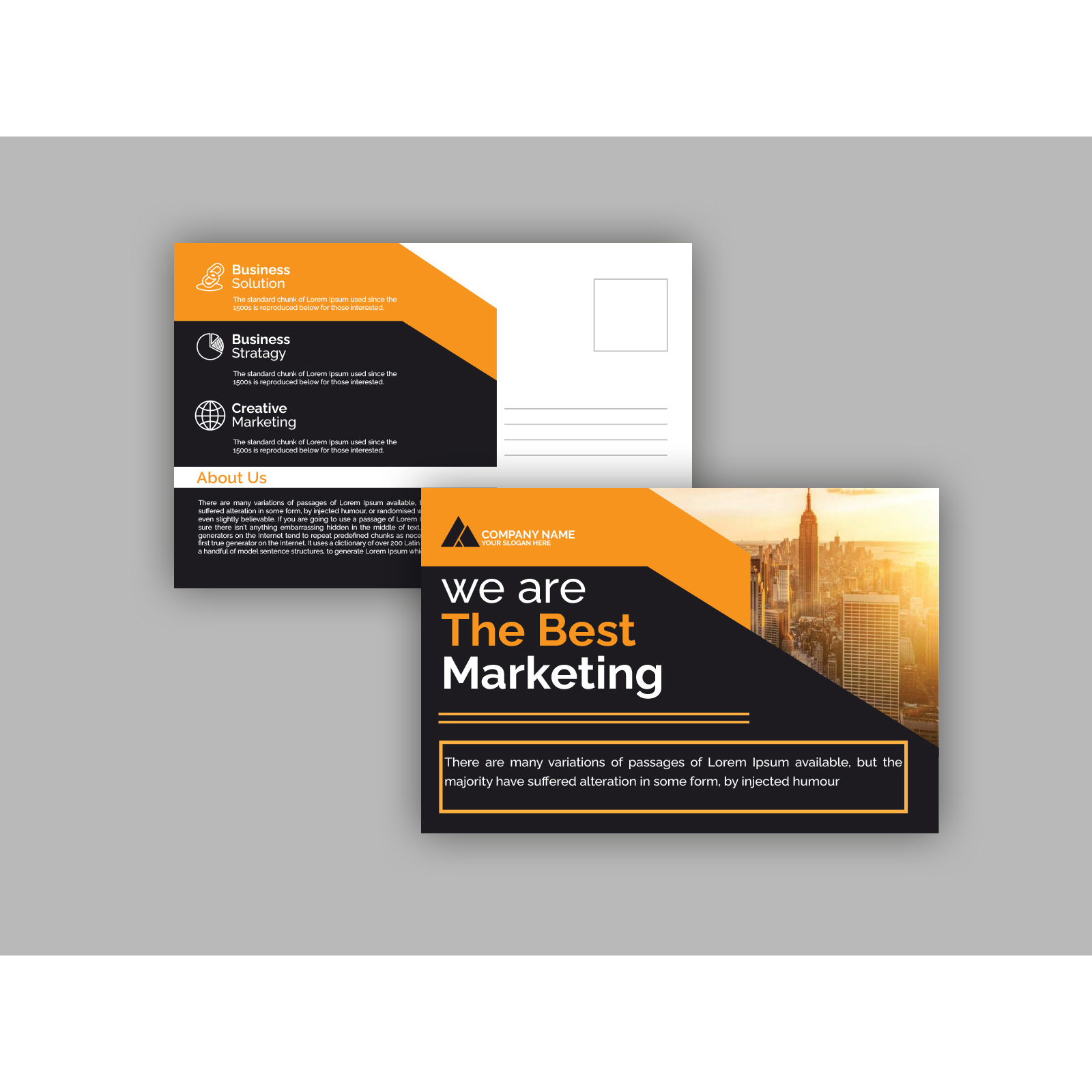 Corporate postcard & Business card Template cover image.