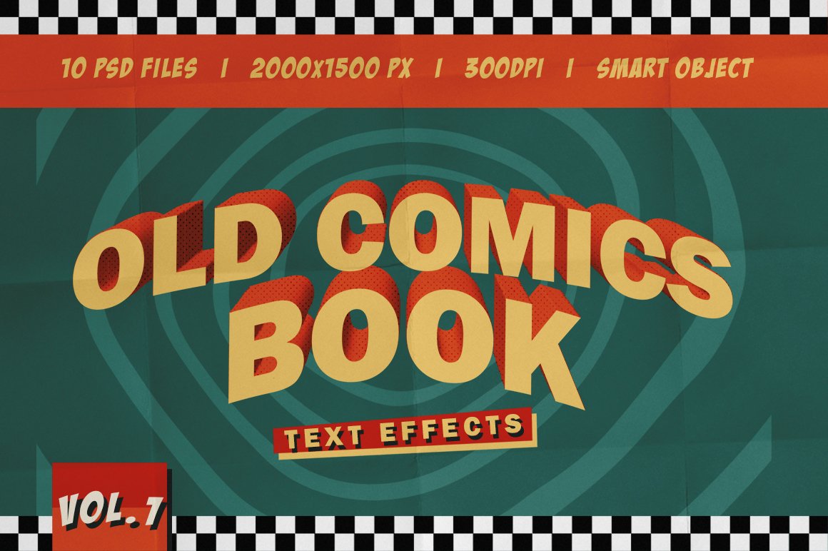 Old Comics Book Text Effects Vol.1cover image.