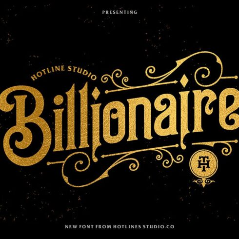 Billionaire typeface cover image.