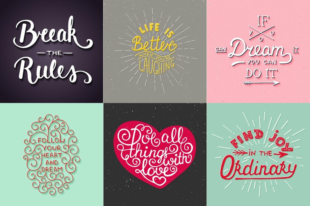 Poster Lettering Example Motivational Lettering & Posters – MasterBundles