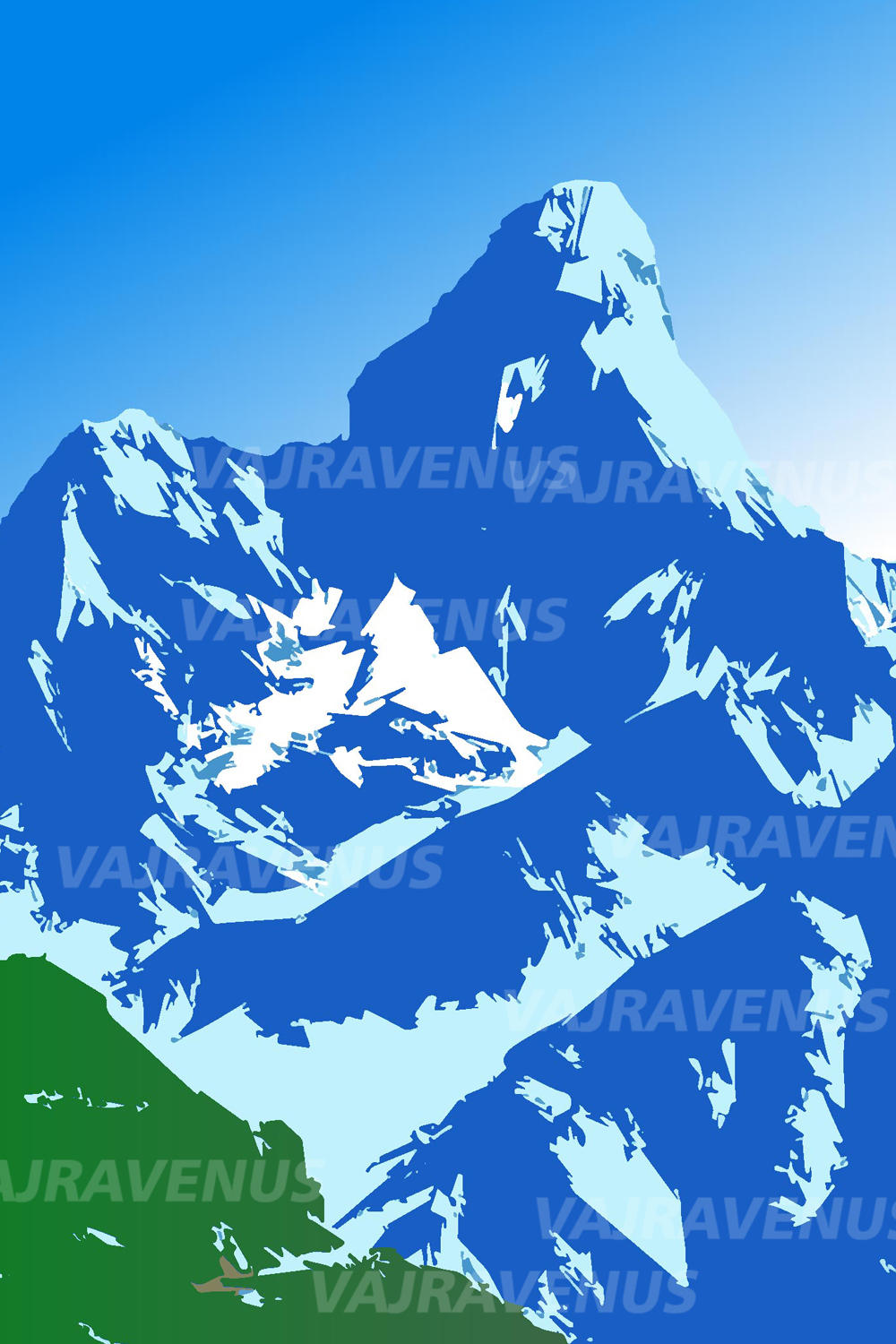 Ama Dablam mountain Vector pinterest preview image.