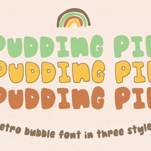 Pudding Pie Retro Font cover image.