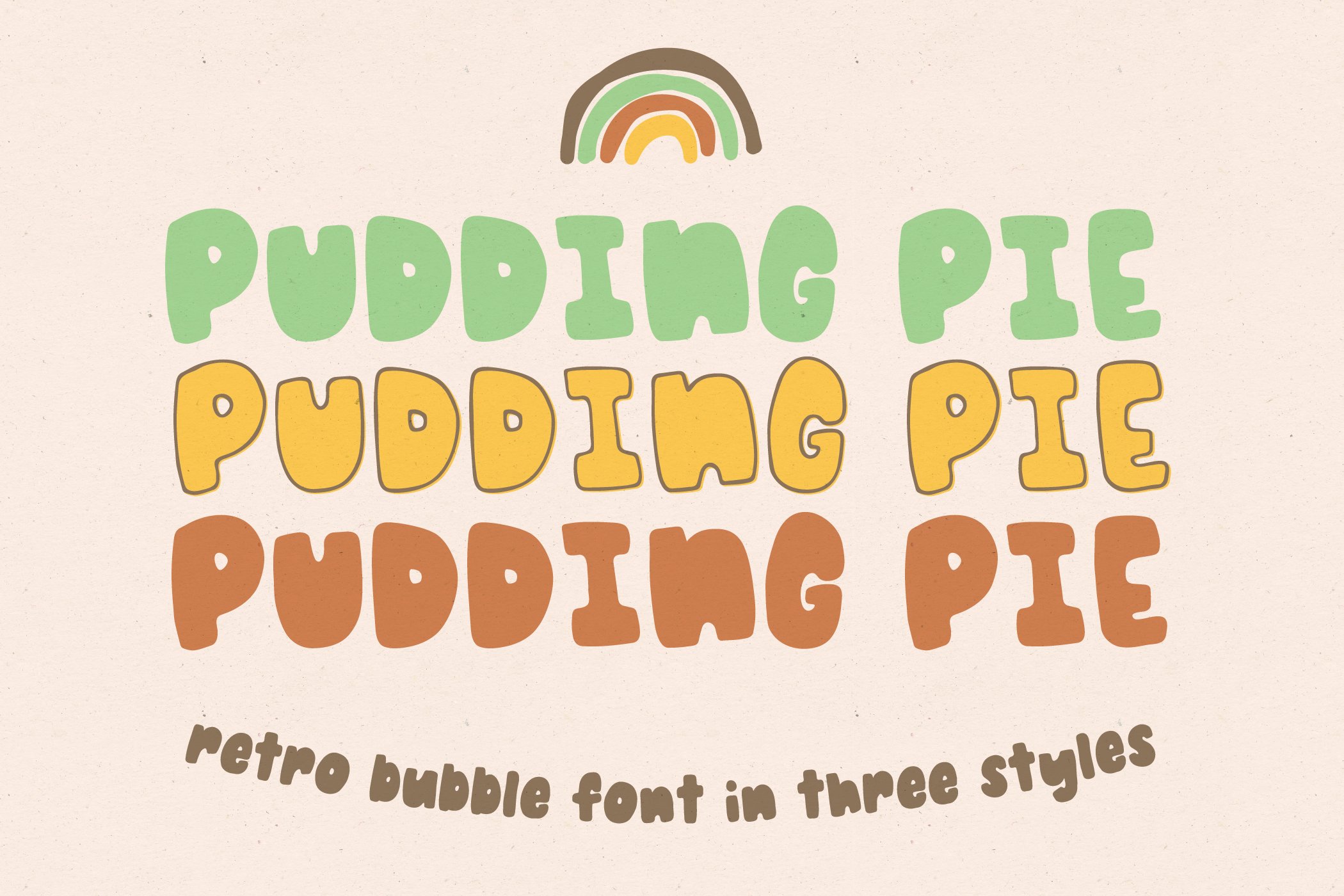 Pudding Pie Retro Font cover image.