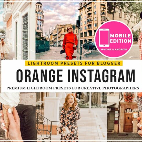 Orange Instagram Blogger Presetscover image.