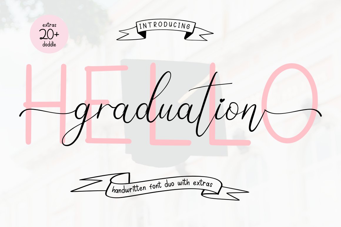 Hello Graduation | Font Duo cover image.