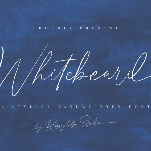 Whitebeard | Handwritten font cover image.