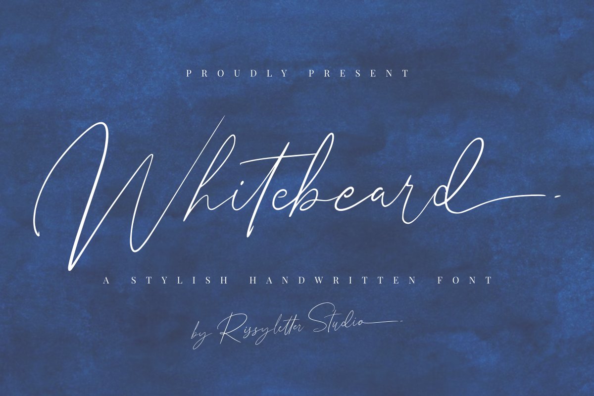 Whitebeard | Handwritten font cover image.