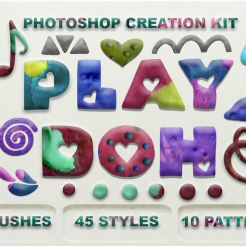 Play Doh. Photoshop creation kit.cover image.