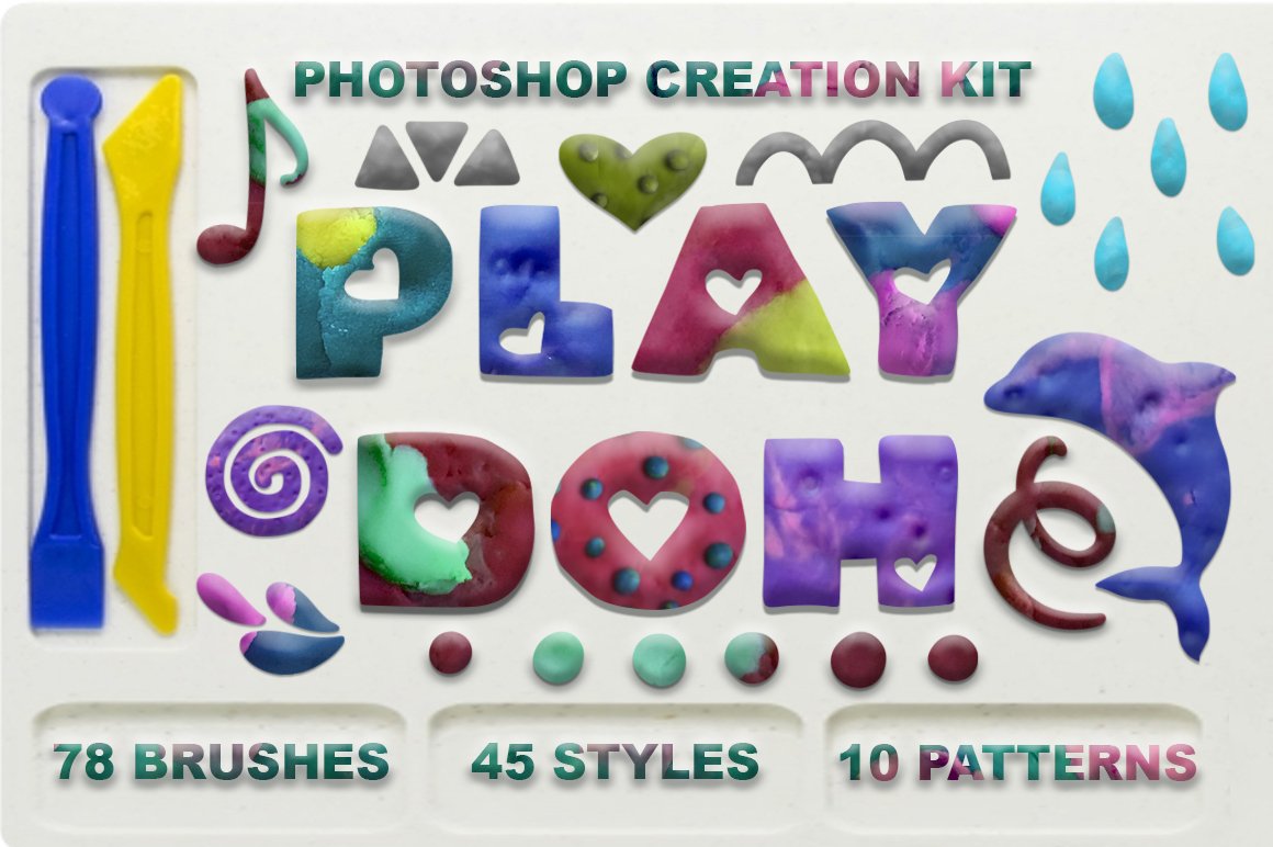 Play Doh. Photoshop creation kit.cover image.