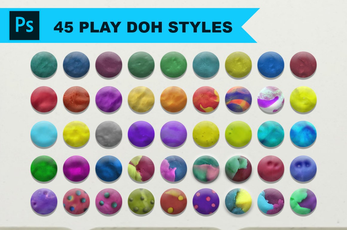 Play Doh. Photoshop creation kit.preview image.