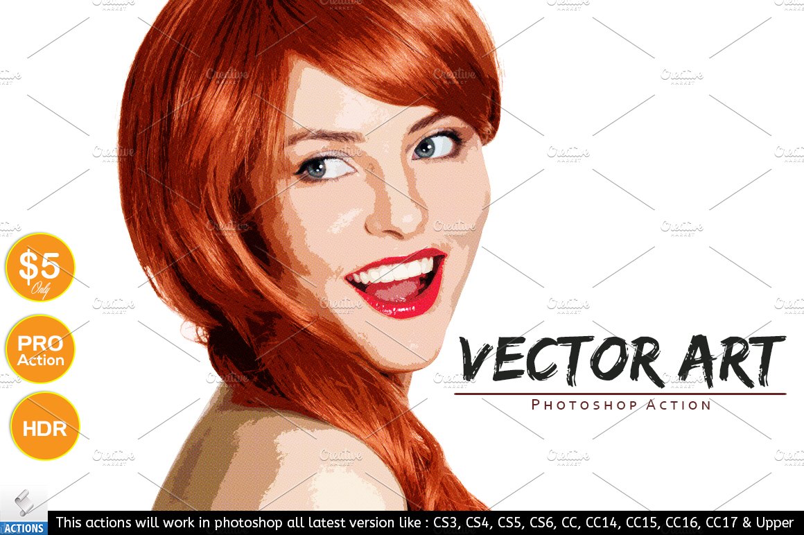 Vector Art - Photoshop Actioncover image.