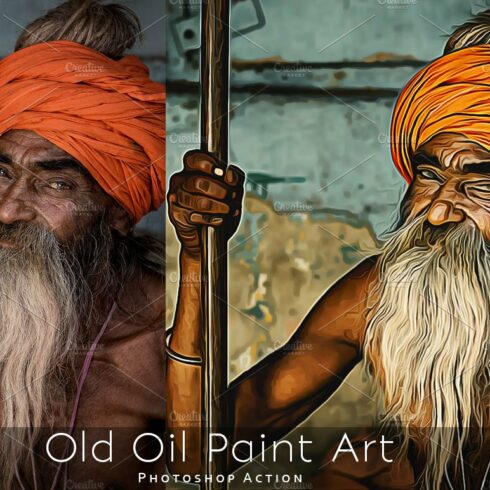 Old Oil Paint Art - Photoshop Actioncover image.