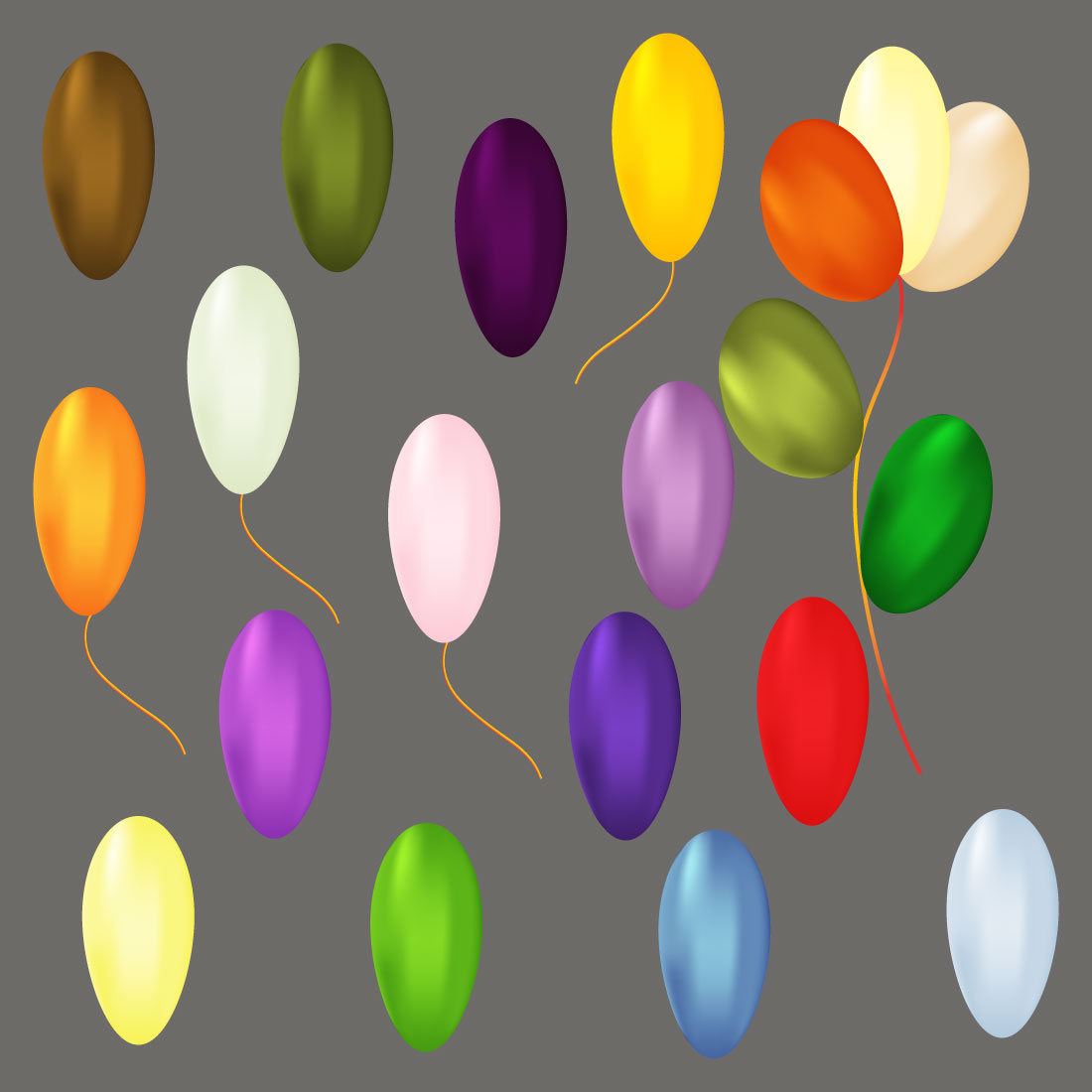 Colorful balloons for birthday parties 20 different sets preview image.