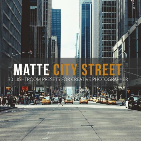 Matte City Street Lightroom Presetscover image.