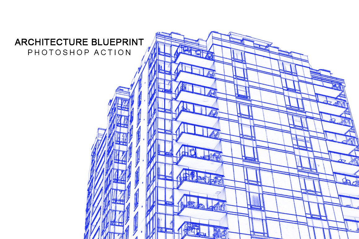 Architecture Blue Print Photoshop acpreview image.
