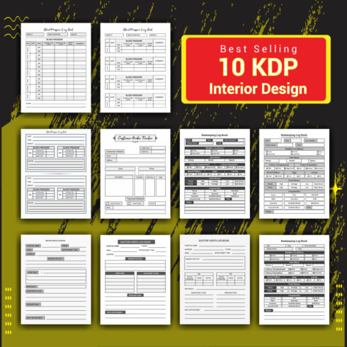Doctor Visits, Blood Pressure, Customer Order, Beekeeping Planner Log Book KDP Interior Bundle cover image.