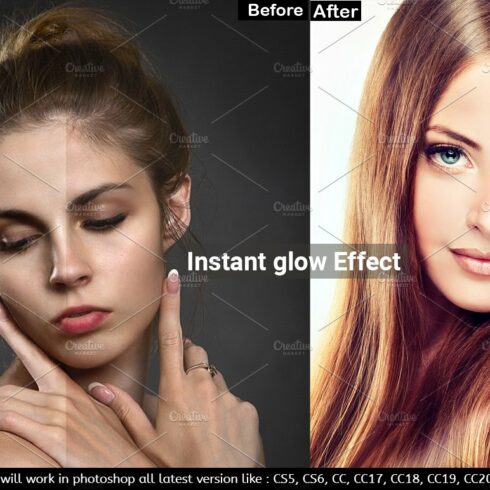 Instant glow Photoshop Effectcover image.