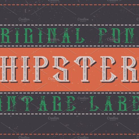 Hipster label typeface cover image.