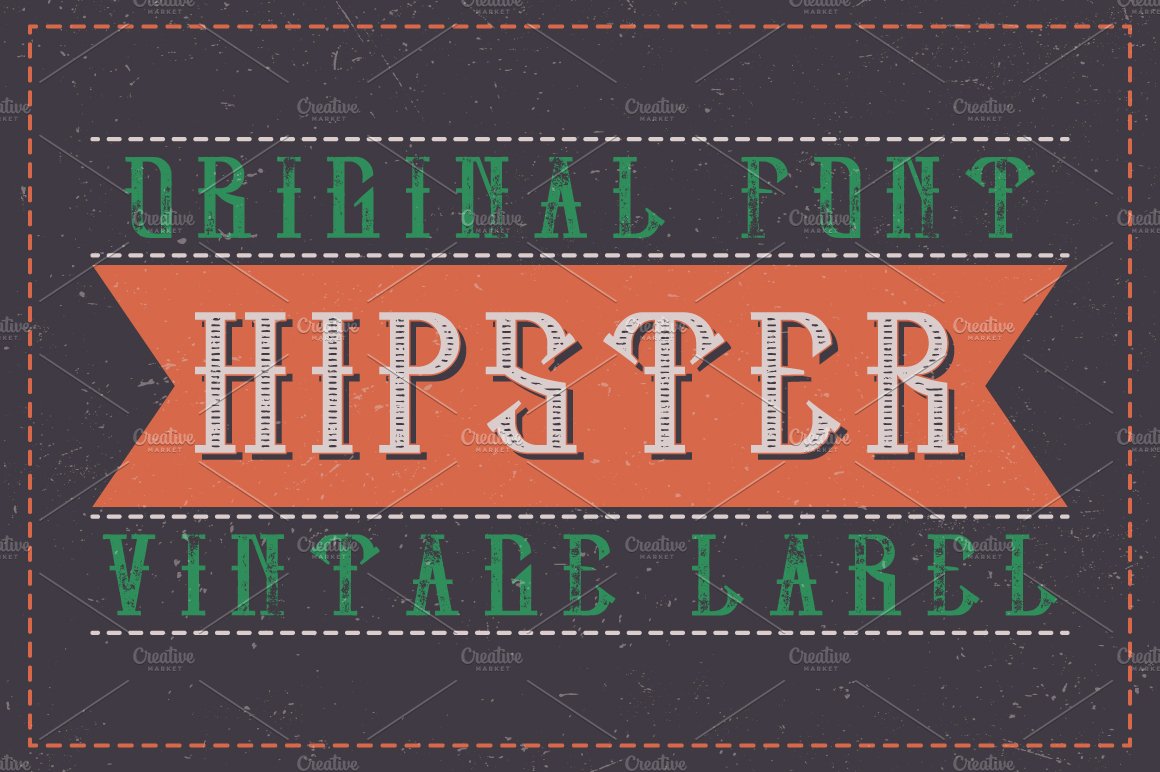 Hipster label typeface cover image.