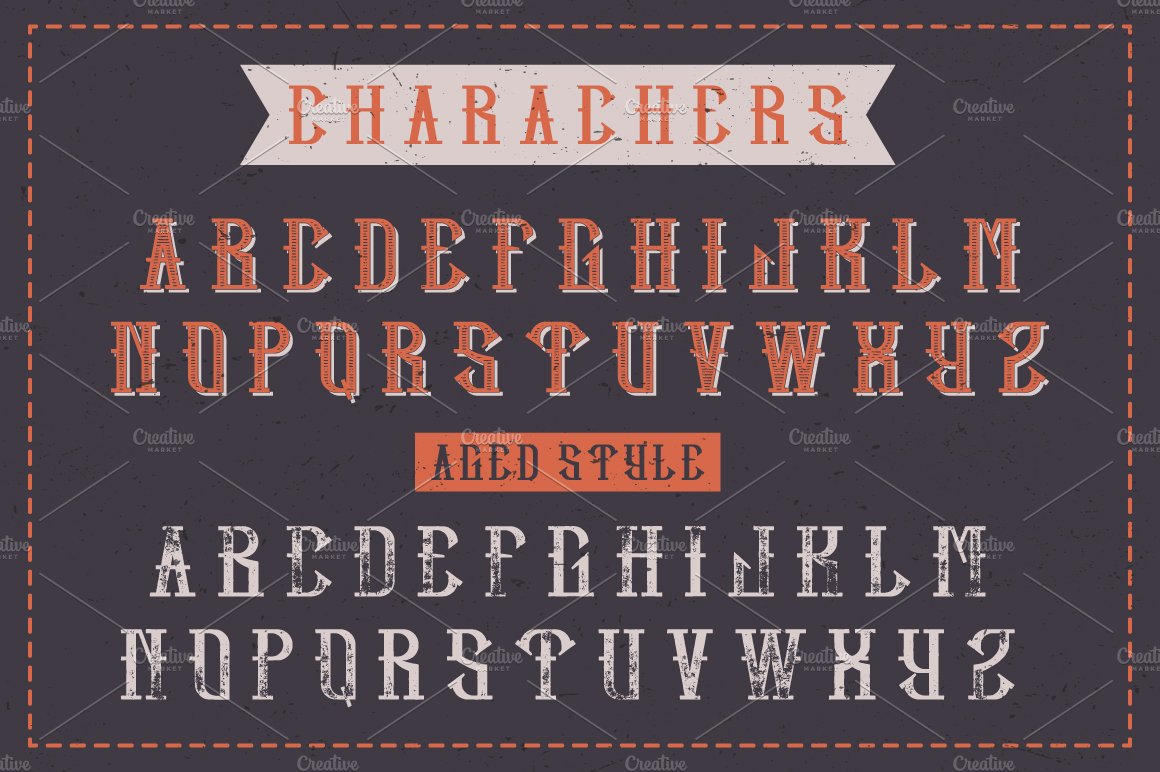 Hipster label typeface preview image.