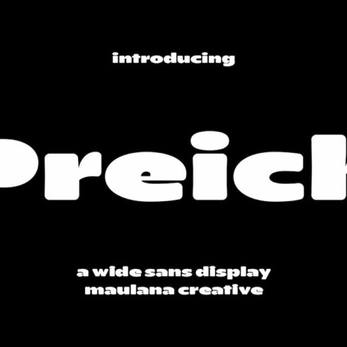 Preich Wide Sans Font cover image.