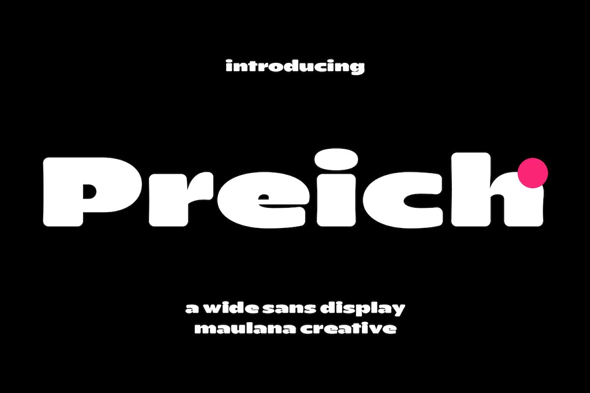 Preich Wide Sans Font cover image.