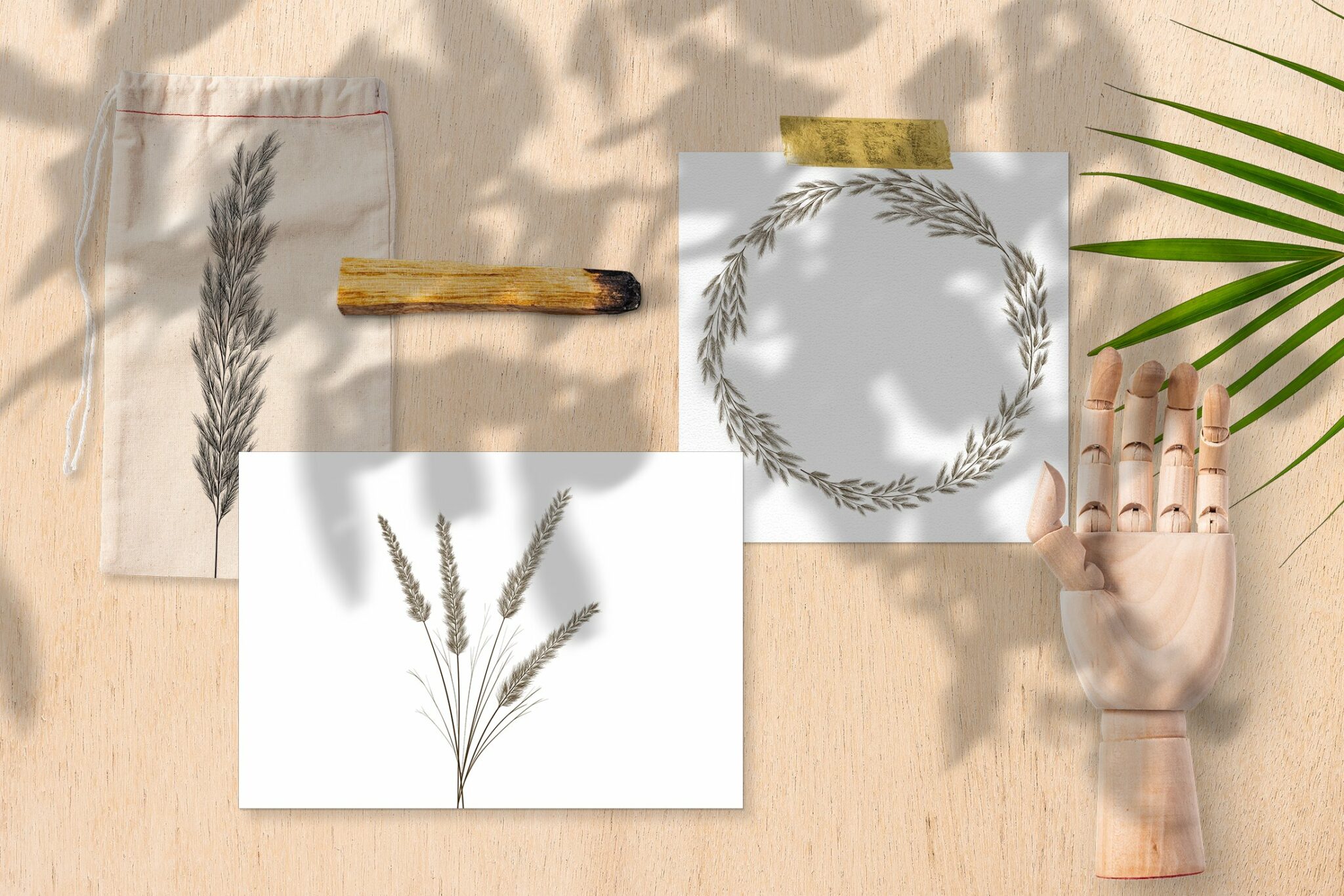 Pampas Grass Procreate Brushes MasterBundles