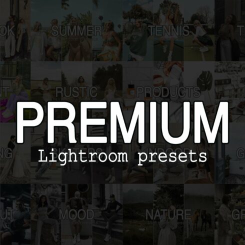 50 Premium Lightroom presets, Bundlecover image.