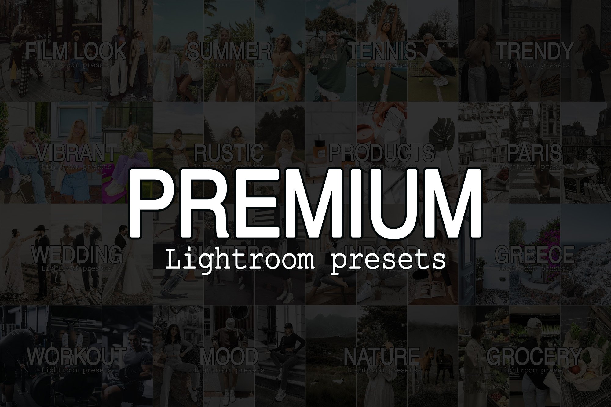 50 Premium Lightroom presets, Bundlecover image.