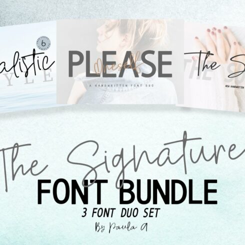 The Signature Font Bundle cover image.