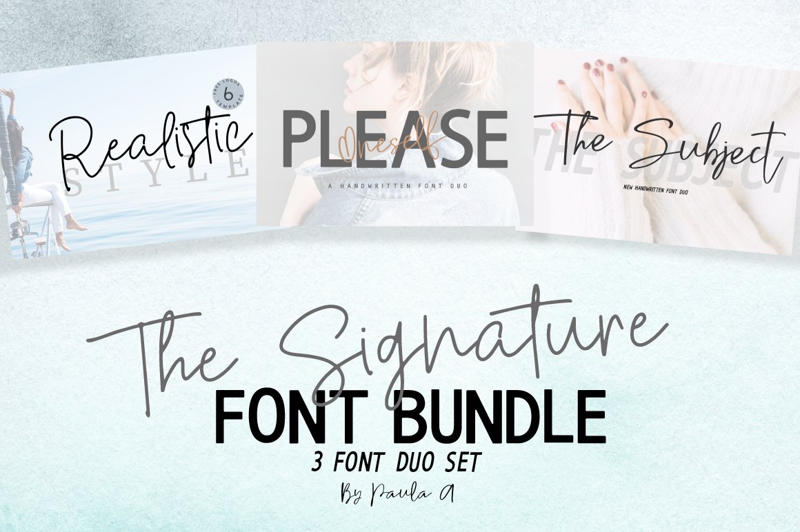 The Signature Font Bundle cover image.