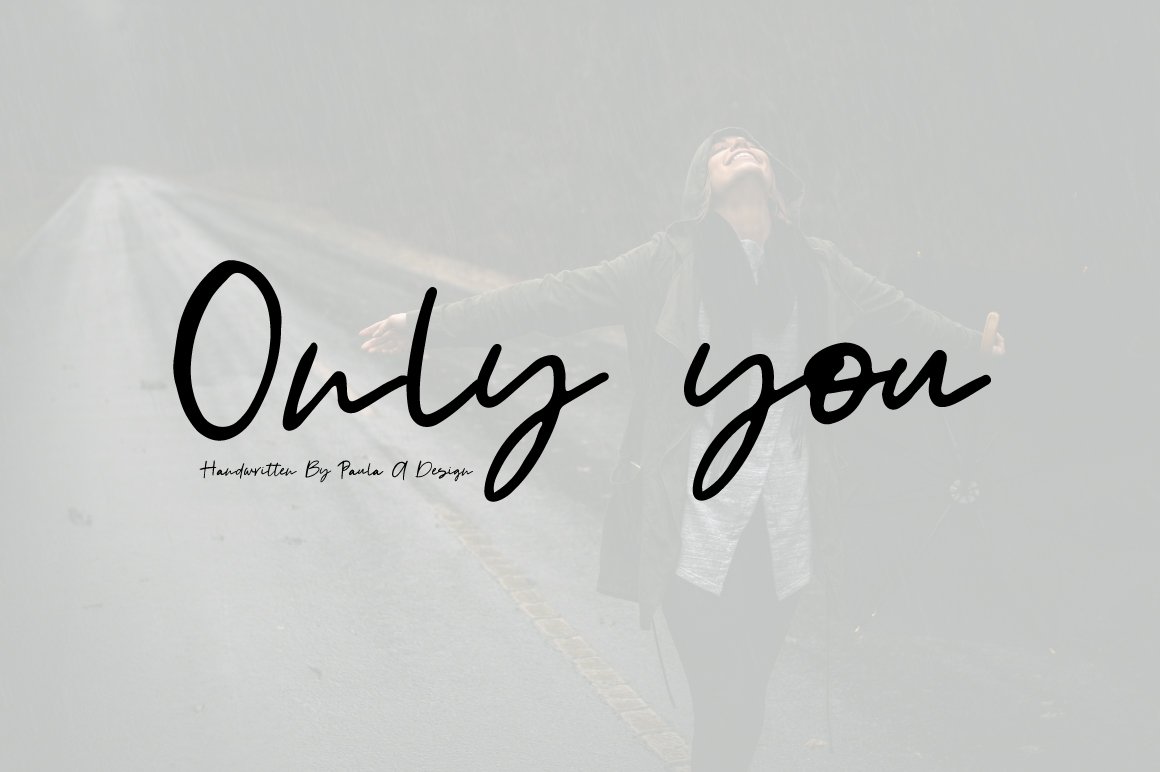 Only you | Handwritten Font cover image.