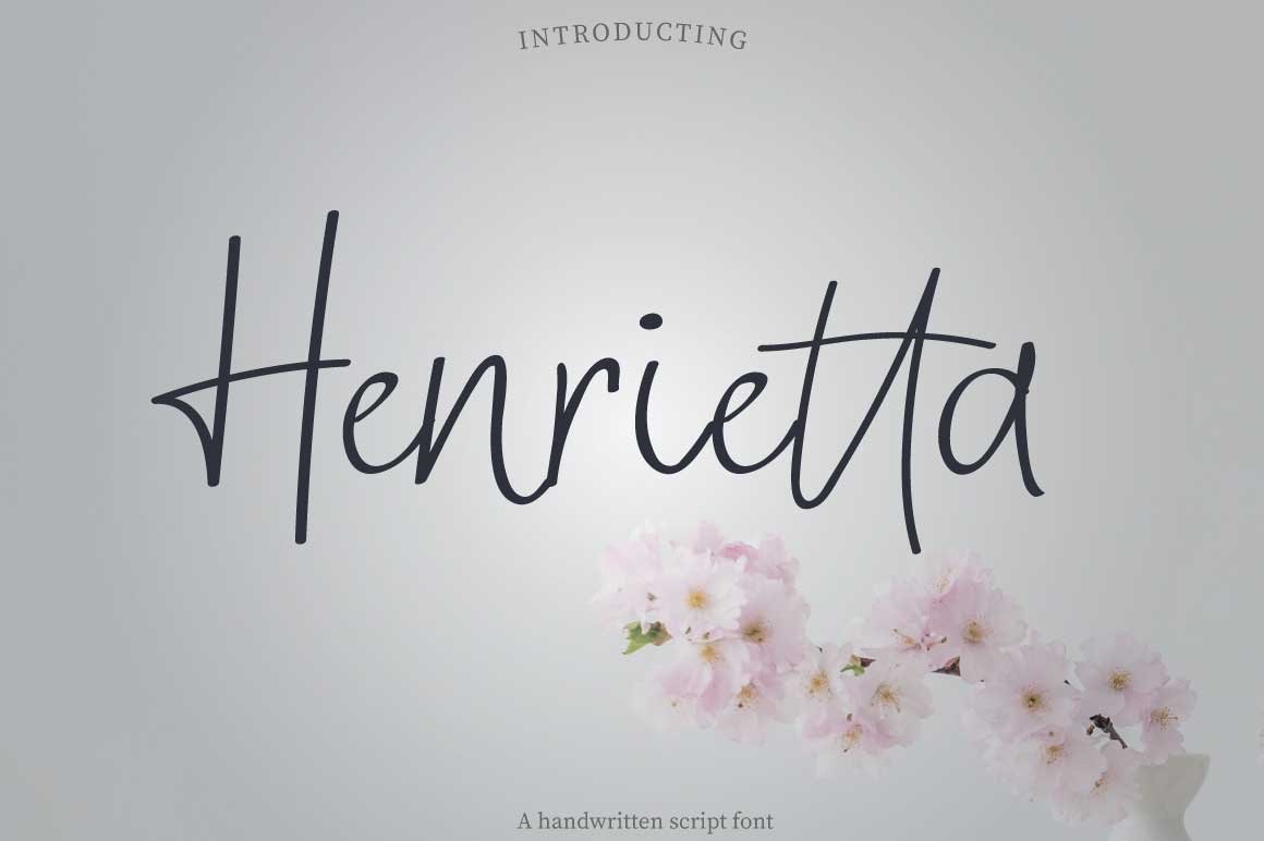 New! Henrietta | Signature Font cover image.