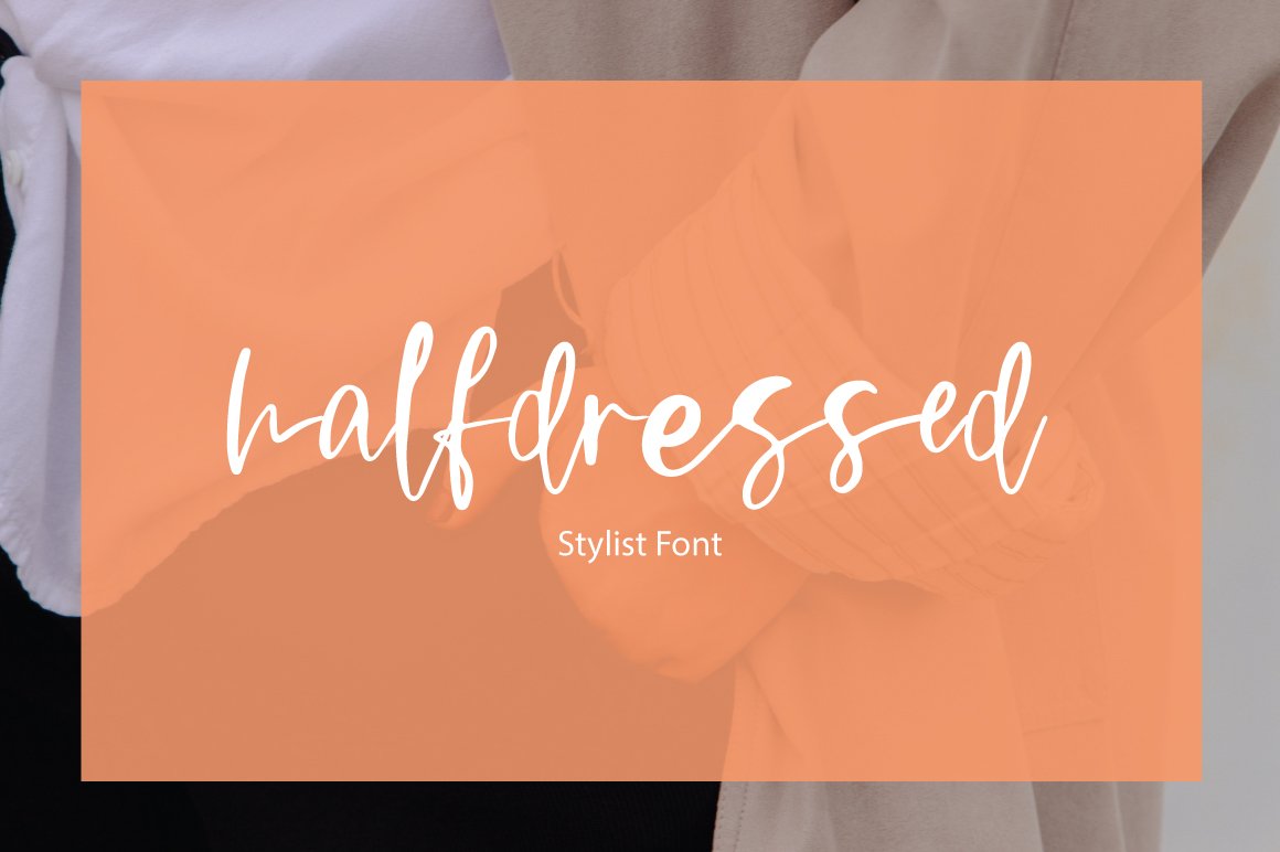 Halfdressed | stylist font preview image.