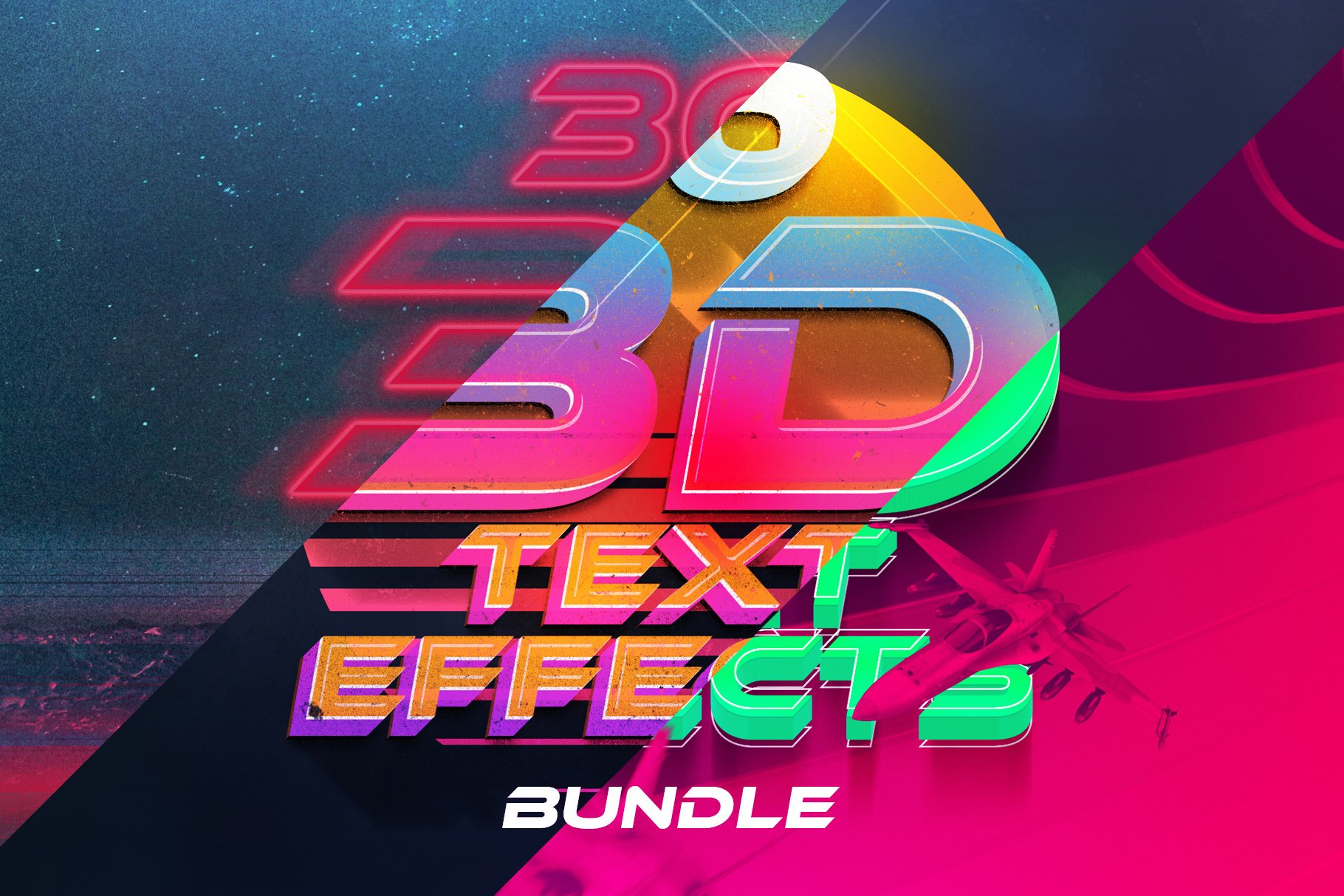 3D Text Effects Bundle Vol.4cover image.