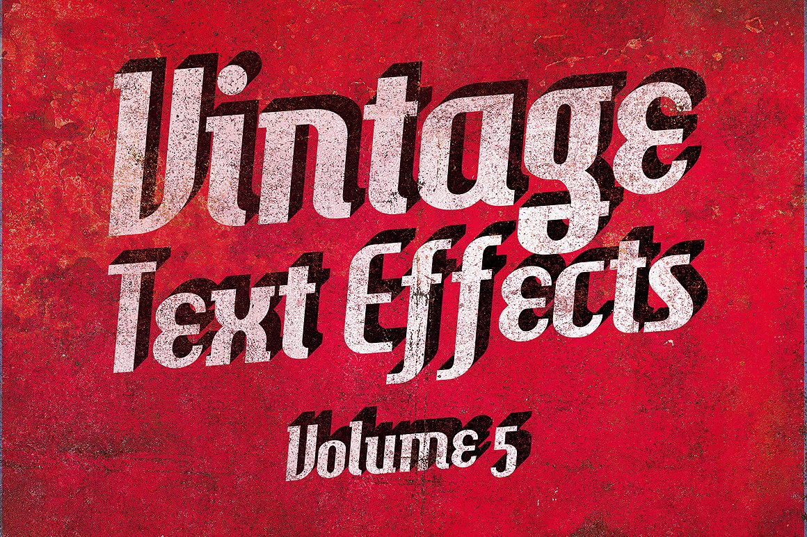 Vintage Text Effects Vol.5cover image.