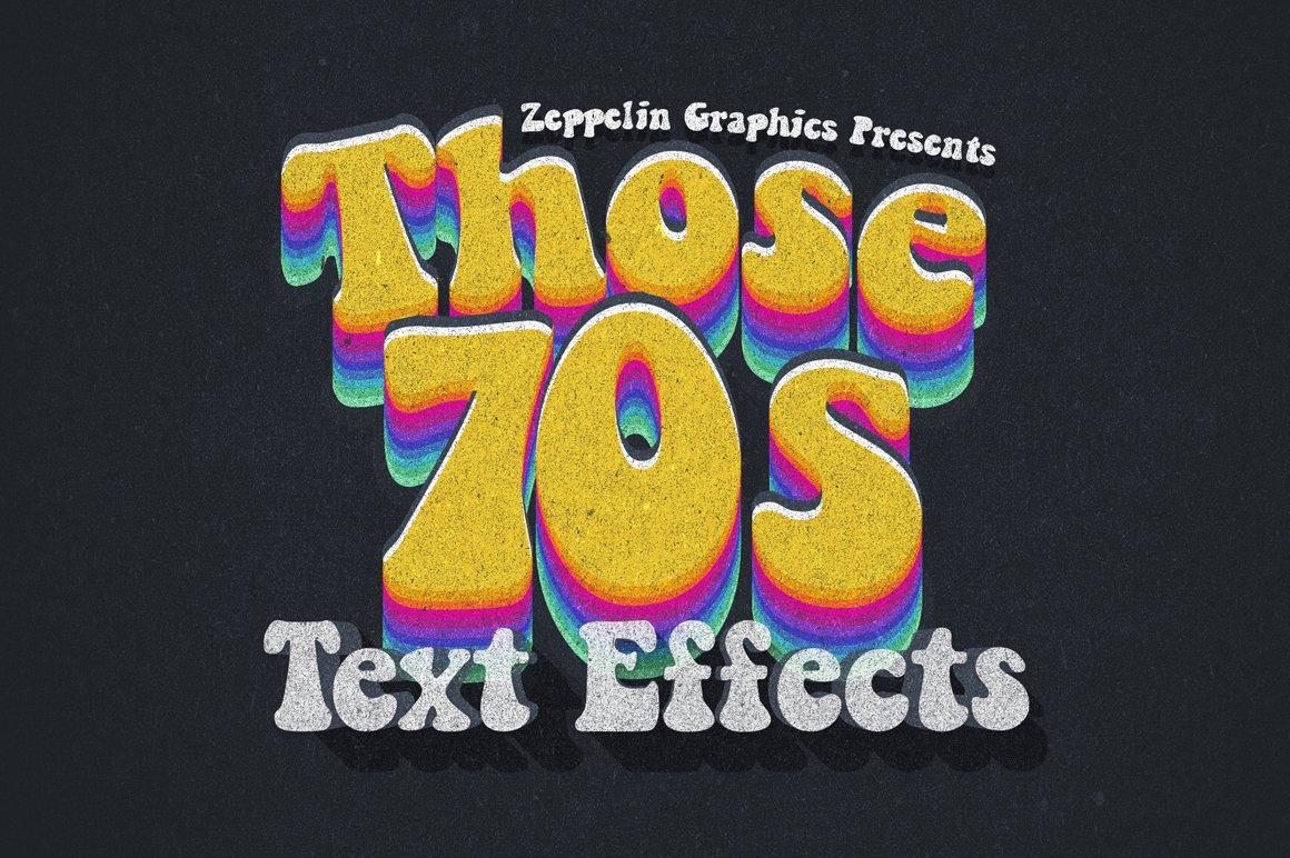 70s Text Effects for Photoshopcover image.