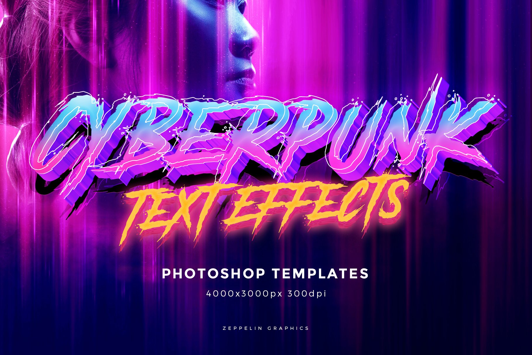 Cyberpunk 80s Text Effectscover image.