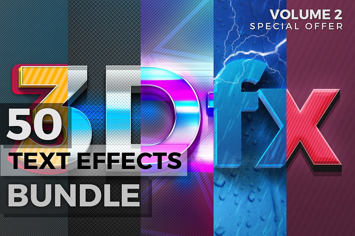 50 Text Effects Bundlecover image.